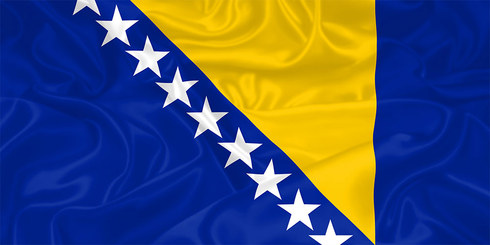USCPAHA Country Flag of BOSNIA & HERZEGOVINA