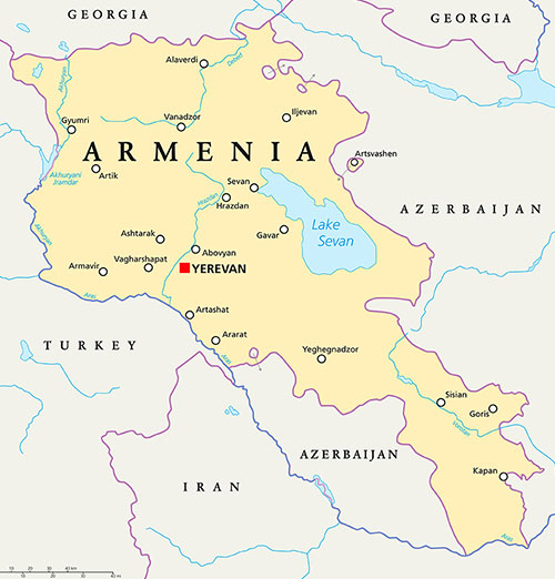 USCPAHA map of Armenia