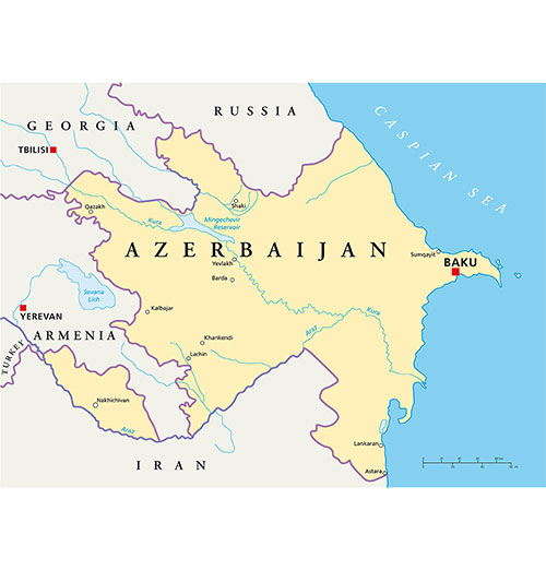 USCPAHA map of Azerbaijan