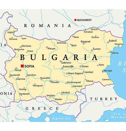USCPAHA map of Bulgaria