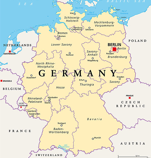 USCPAHA map of Germany