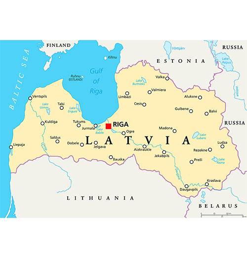 USCPAHA map of Latvia
