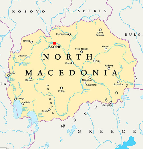 USCPAHA map of North Macedonia