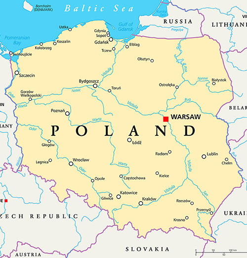USCPAHA map of Poland