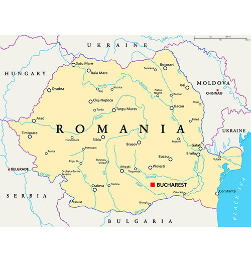 USCPAHA map of Romania