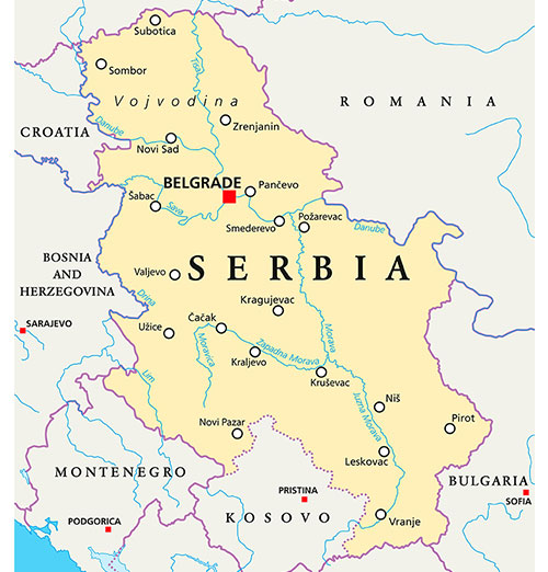 USCPAHA map of Serbia